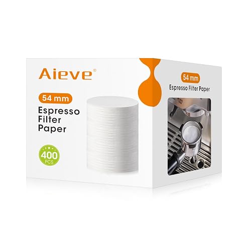 AIEVE Espresso Paper Filter 54 mm for Breville Barista 400 Pcs