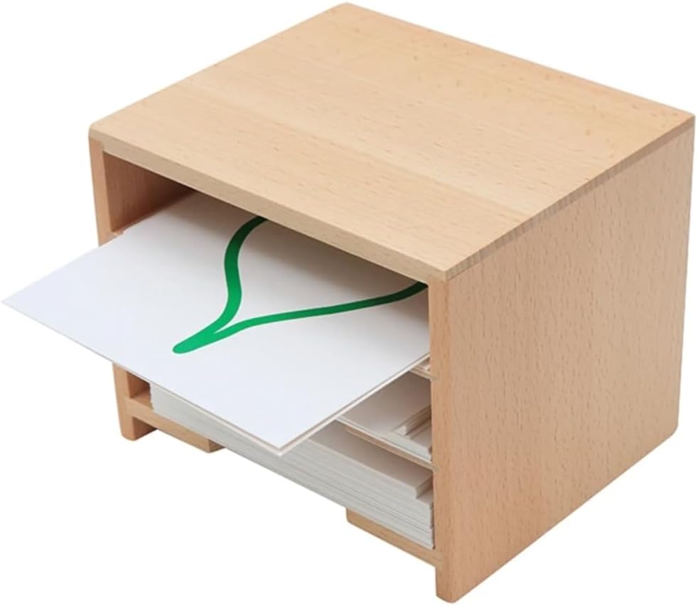 Baby Toy Montessori Leaf Cards with Its Cabinet Early Childhood Preschool Kids Christmas Birthday Gift