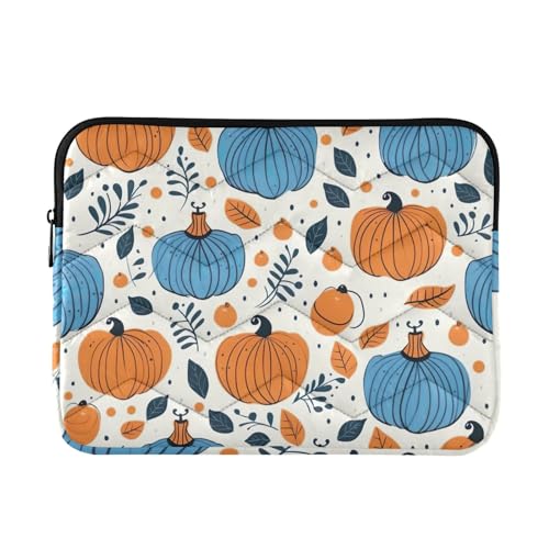 Funda para laptop 13-14 pulgadas con diseño acuarela de hojas de calabaza