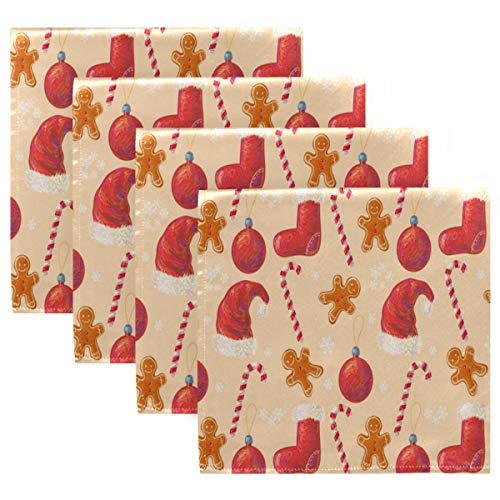 Serviette de table en tissu polyester lavable 50x50 cm pour décoration de table - 7