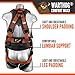 Malta Dynamics Warthog Comfort MAXX - Safety Harness for Construction – Fall Protection Equipment with Removable Belt and Lumbar Support, Side D-Rings, and Padding, OSHA & ANSI Compliant (L-XL)