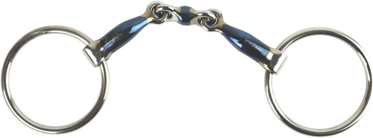 AK Loose Ring Double Jointed Lozenge Bit with Curved Mouthpiece – Stainless Steel Horse Riding Bit AKRS-2605