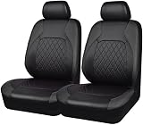 Housses Siège Avant Voiture pour Peugeot 3008/3008 HYbrid4/E 3008/3008 Hybrid, Antidérapant Doux Confortable Housse de Protection Sièges Compatible avec Airbags,B Black