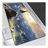 【 GRAND TAILLE TAPIS DE SOURIS 】Avec sa grande surface de 800x300x3 mm( 31.4” X 11.8” X 0.12”), le tapis de souris vous offre maintenant encore plus de possibilités de variation sans affecter l'amplitude de mouvement de votre souris.beaucoup d'espace resté permet le meilleur mouvement sur la souris
