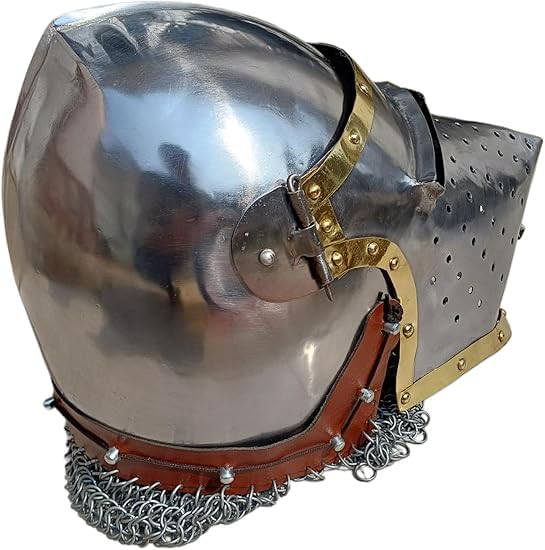 Medieval Hounskull Bascinet Helmet, stal o grubości 18, rycerz SCA HNB Combat Gear Armor