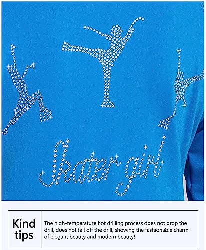 Exercício Correndo Calças de patinação no gelo para meninas, calças de prática de patinação com stra