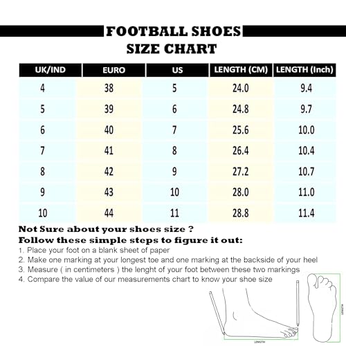 Image of White Helix Turf Hardground TPU Dual Color Sole Lightweight Studs Football Shoes for Men (Size- 4 to 10)