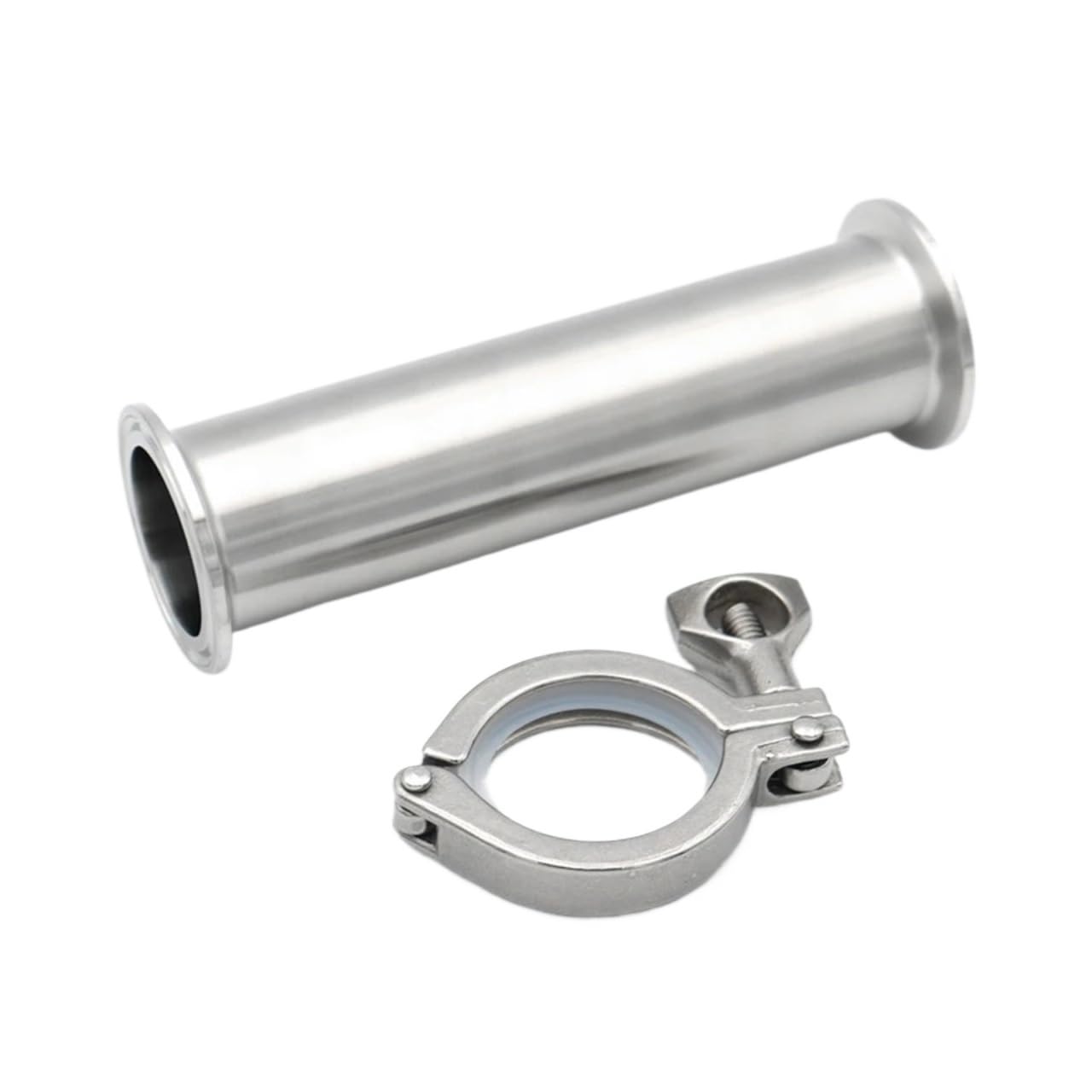 Liuch 1 Pipex1x1 43-300Mm 304Ss Sanitary Tube, Od 19/25/38/51Mm Tri-Clamp Ferrule(,Od25 X Ferrule50.5_length 100Mm)