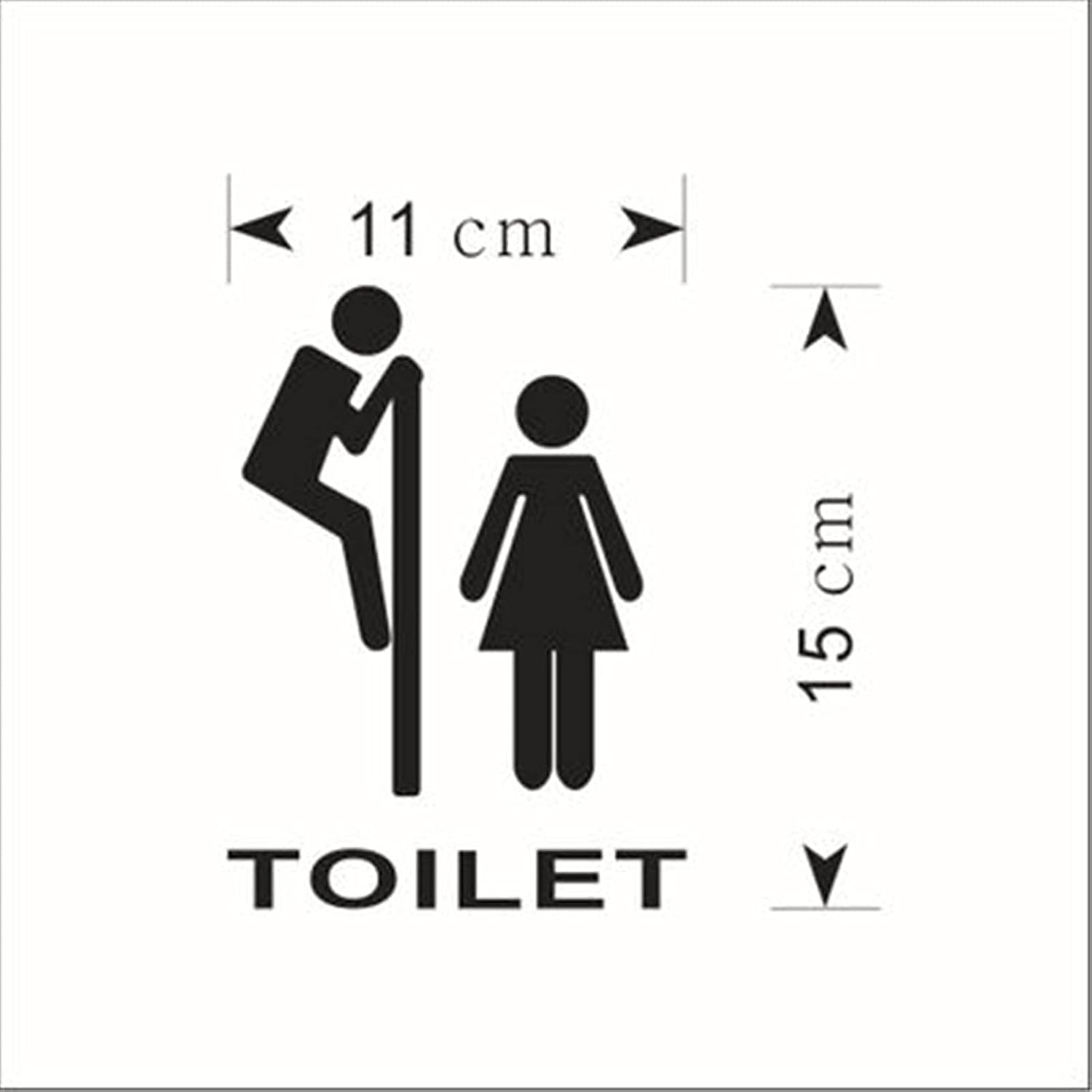 Toilet Sign WC Toilet Door Entrace Sign Wall Stickers Room Decoration Bathroom Wall Decal Waterproof Creative Home Decor Art Sticker Mural Clear Guidance, Good Firmness and Easy installatio
