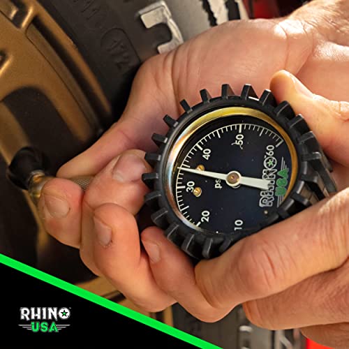 image for Rhino USA Adjustable Tire Deflators with Gauge (0-60psi) Calibrated & 