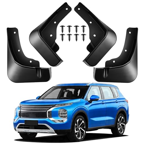 QBVDK Mud Flaps Compatible with Mitsubishi Outlander 2022-2026 Wheel Tire Splash Guards for Outlander Exterior Accessories All Weather Tire Protector Splash Guards Sediment Mudflaps No Drill Holes