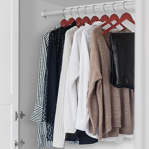 Casafield - 20 Cherry Wooden Suit Hangers - Premium Lotus Wood with Notches & Chrome Swivel Hook for Dress Clothes, Coats, Jackets, Pants, Shirts, Skirts by Casafield - Image 4