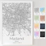 Mapdify Mailand personalisiertes Stadtposter, dein 