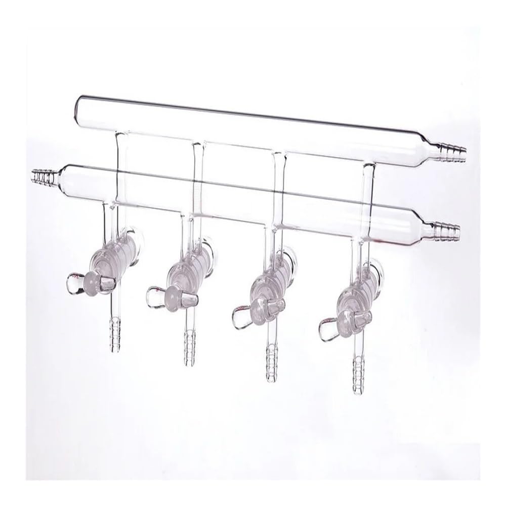 Vakuum-Gasverteiler mit doppelreihigen Rohren, Hohlstopfen, VERTEILER, VAKUUM/INERTGAS, GANZGLAS, Borosilikat(M431003)