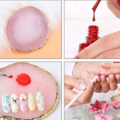 Harz Nagel Kunst Palettes Mischpalette Anzeigen Kosmetische Misch Maniküre-Werkzeug, Rosa – Bild 3