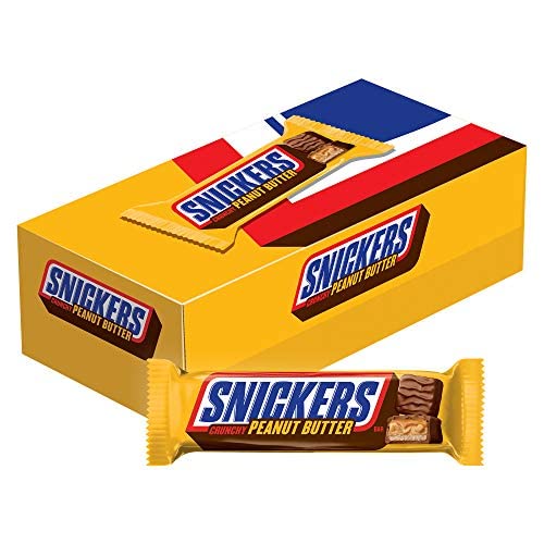 Snickers Peanut Butter Squared Singles Size Chocolate Candy Bars 1.78-Ounce Bar 18-Count Box, Multi #TOP7