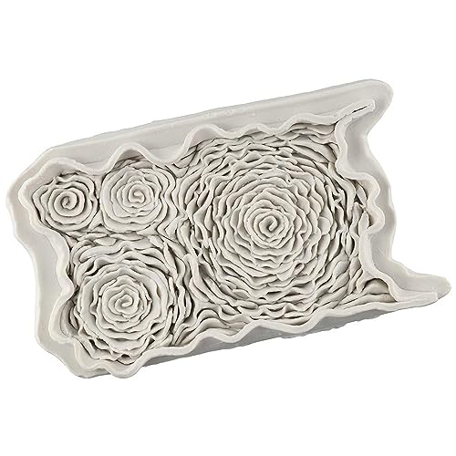 Uniquer Carnation Cake Fondant Molds,Ruffled Roses Gum Paste Icing Mould for Sugarcraft,Cake Decoration