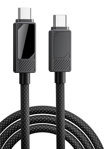 100W USB �^�C�v C �P�[�u�� PD 5A �f�W�^�� �f�B�X�v���C ���C���[�p�̍������C���[ �R�[�h(100W,1m)
