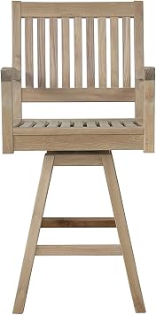 Anderson Teak CHB-S087 - No Cushion Rialto Swivel Bar Armchair