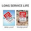 Large Exit Only Do Not Enter Sign, 18x 12 .04 Aluminum Reflective Sign Rust Free Aluminum-UV Protected and Weatherproof