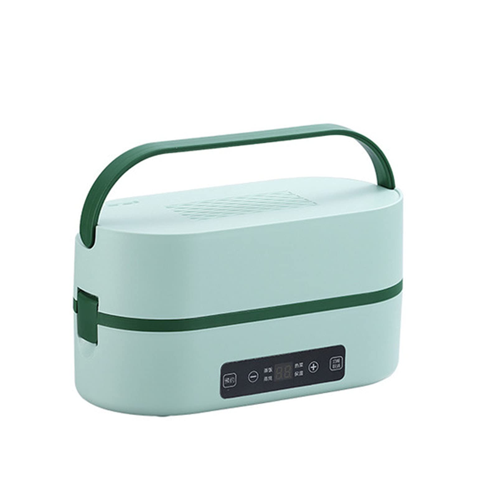 Fiambrera Bento Contenedor Bento Cajas Bento con Compartimentos Adultos Adultos A Prueba De Fugas Calentador Eléctrico Termo Aislado Térmico Acero Inoxidable 300W Doble Capa Traer Comida ( Color : Gre