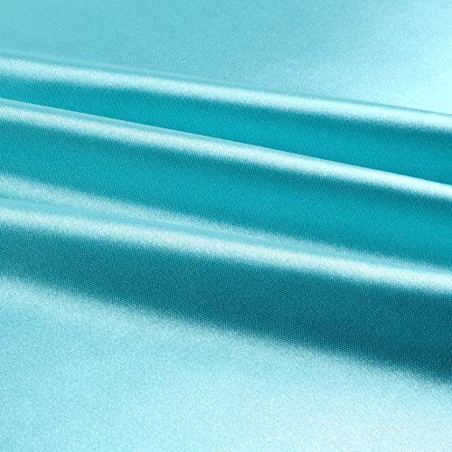 Bridal Satin Spa Blue, Fabric by the Yard