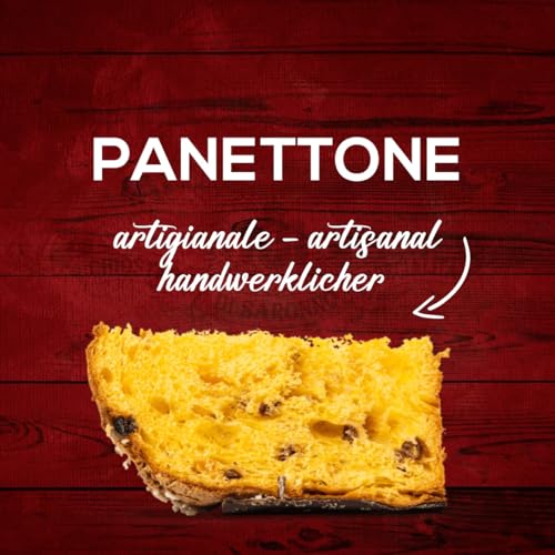 Chiostro di Saronno Handwerklicher Klassischer Panettone 750 g, Langsam fermentierter Panettone mit kandierten Früchten und Sultaninen, Traditioneller Panettone mit Orangenschalen und Zitronat