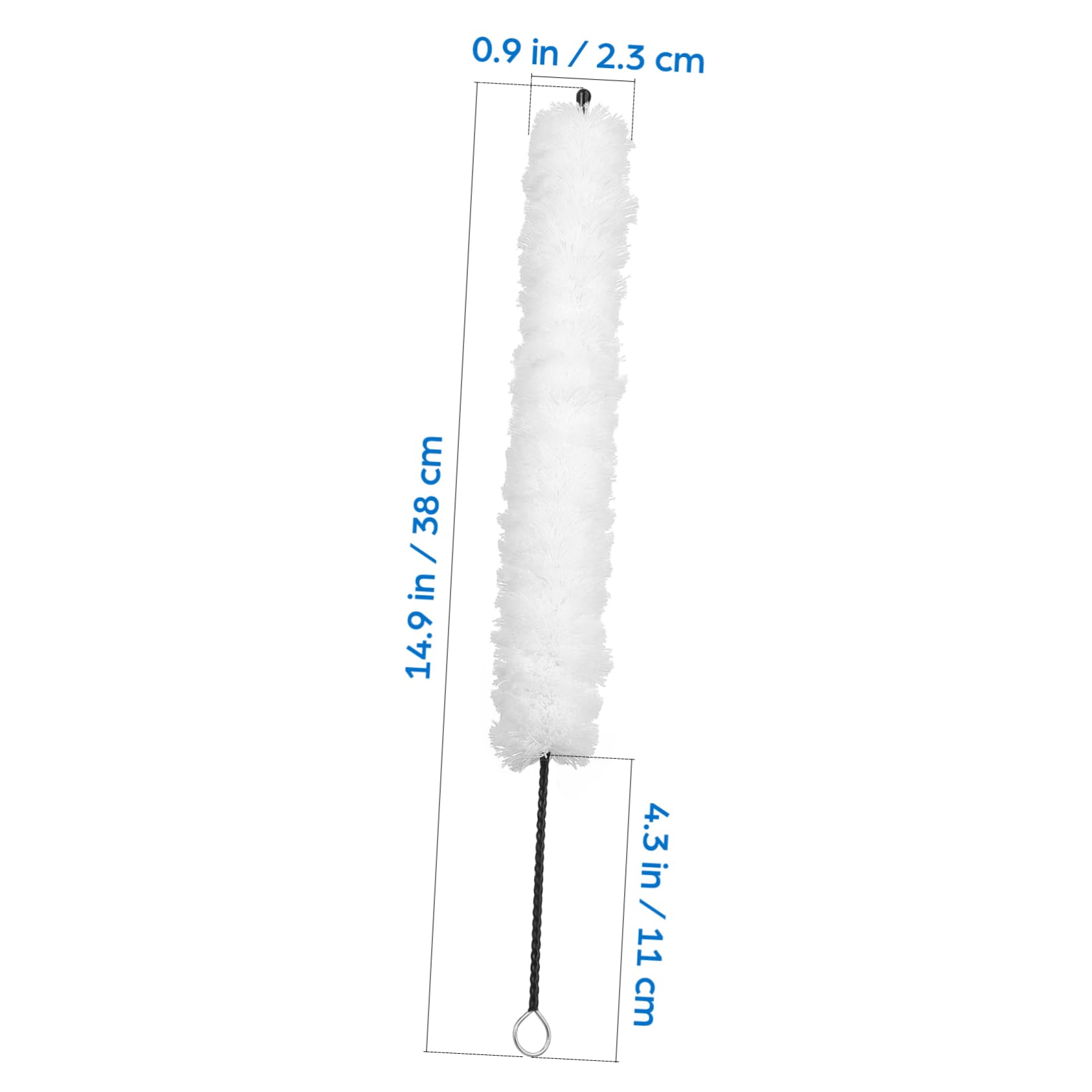Toddmomy Flute Cleaning Brush with Cotton Cleaner Head Durable Twisted Wire Brush for Flute Maintenance Essential Accessory for Musicians and Students Practical Design for Efficient