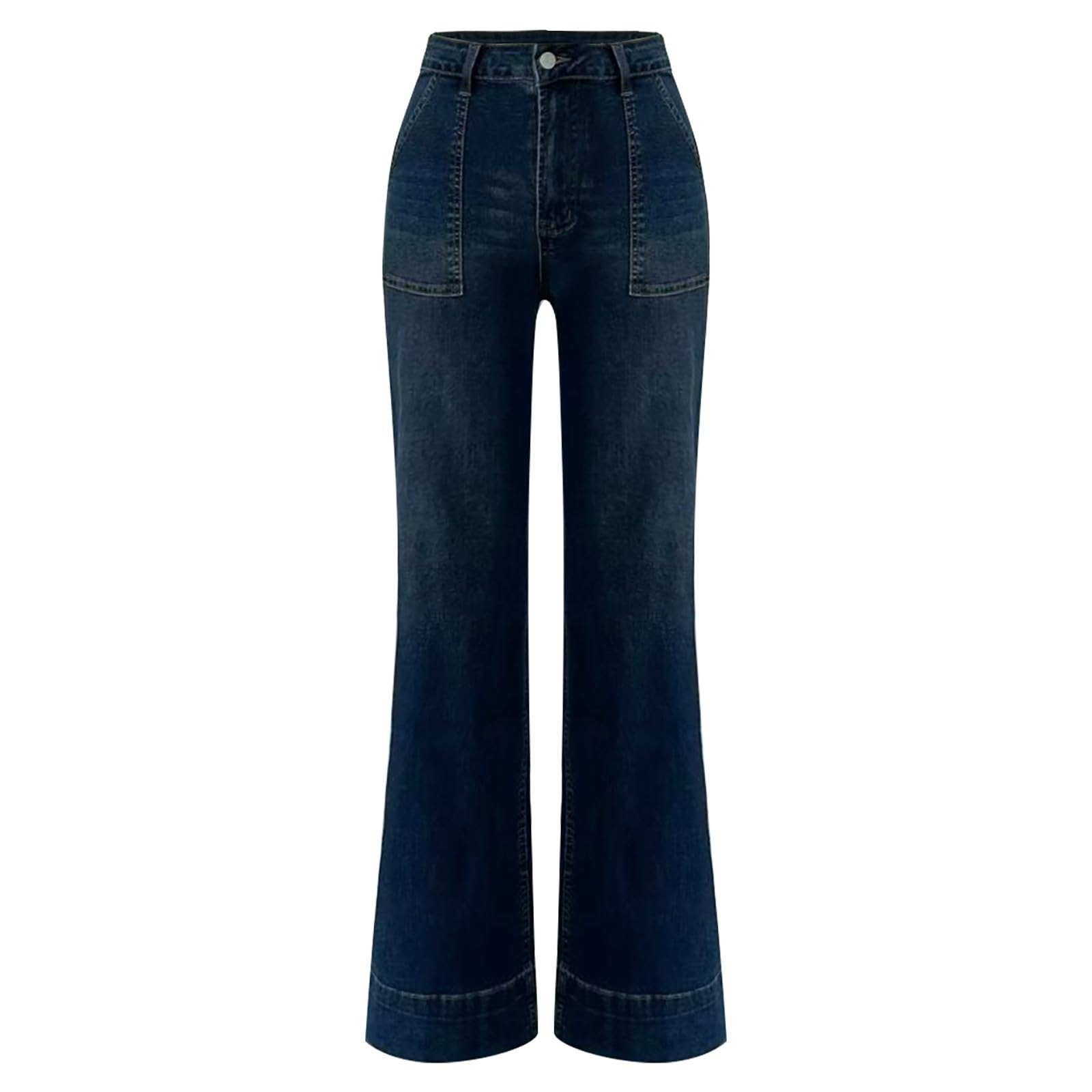 Jeans Donna Larghi Jeans Elasticizzati Gamba Larga Casual Pantaloni Vita Alta Curvy Leggeri Tempo Libero Pantaloni Denim Baggy Larghi Palazzo Taglie Forti Pantalone Comodi Moda Hiphop