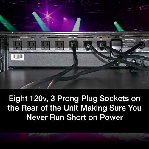 ADJ PC100A power strip single rack space unit with 8 on off lighted toggle switches and 15 amp breaker by adj - Image 4