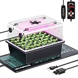 HG Power Anzuchtkasten mit licht Pflanzenlampe & Heizmatte Pflanzen mit...