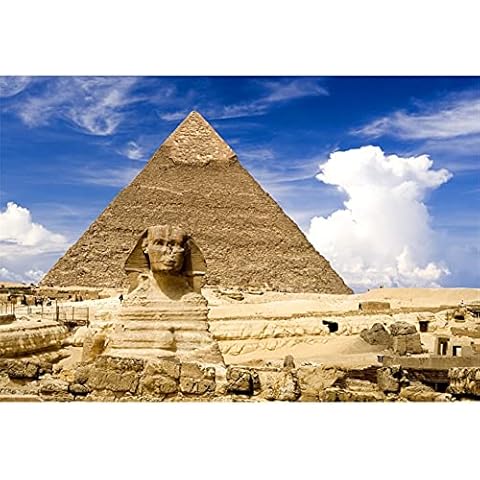 CSFOTO 2,2x1,5m Egypt Backdrop Egyptian Androsphinx Pyramid Background for Photography Egyptian Travel Themed Party Boy Birthday Decor Adults Portraits Photo Background Cover