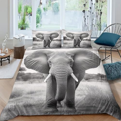 Housse de couette fleurie 3D Super King 260x220 cm en microfibre douce avec fermeture éclair - 4