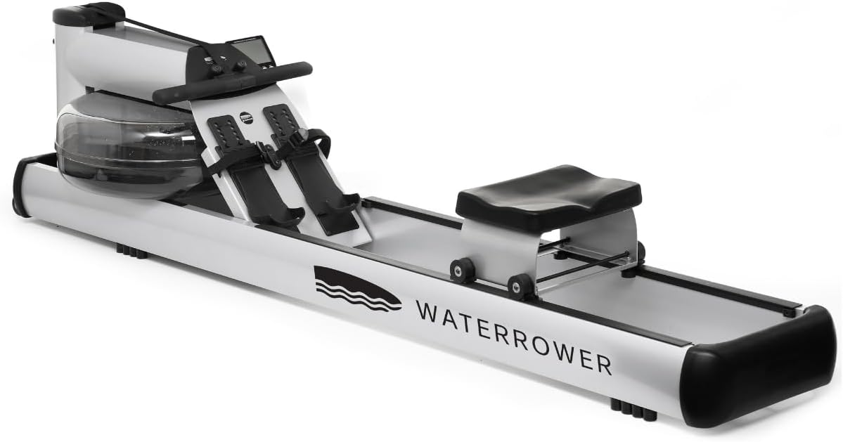 WaterRower M1 Rowing Machine with S4 BLE Monitor | USA Made Water Rower | Original Handcrafted Erg Row Machine for Home Use & Gym