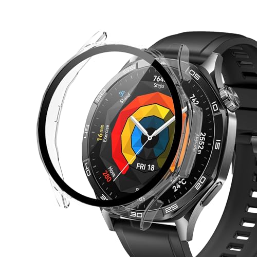Image of For Huawei Watch GT 5 1.8 inches (46 mm) Protective Case, Lightweight, PC + Tempered Glass Cover, 9H Hardness, Easy Installation, All-in-One Protection, Scratch Resistant, Shock Resistant, HD