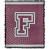 LOGOVISION Fordham University Blanket, 50"x60" Logo Dots Woven Tapestry Cotton Blend Fringed Throw Blanket