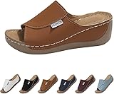 Platform Sandals for Women Wide Width Minimalist Peep Toe Slip On Summer Casual Shoes Womens Shoes