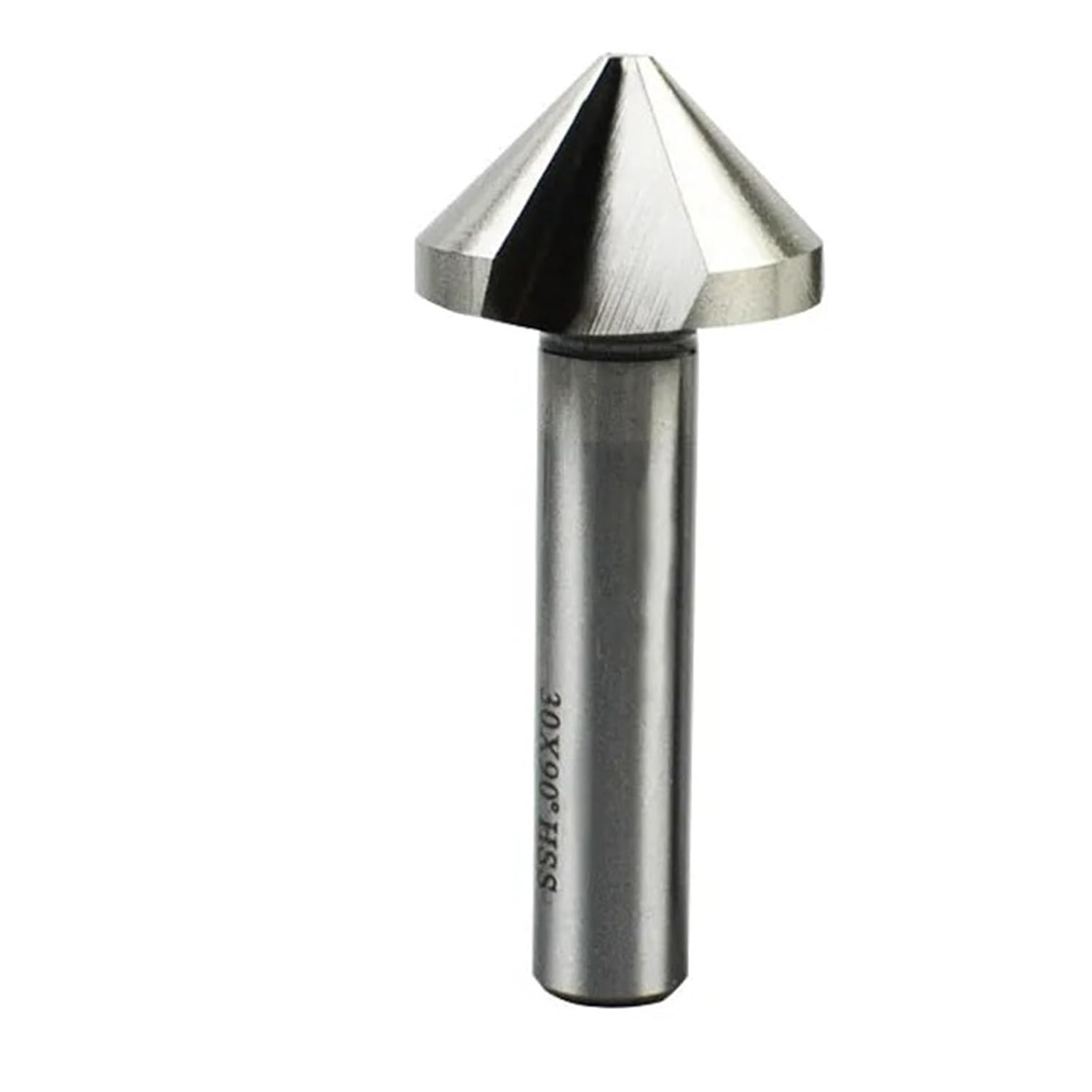 Countersink Drill 4.5-60mm Countersink Drill Bit 1 Flute/3 Flutes 90 Degree Deburring Chamfer Cutter for Steel Iron Aluminum Metal(1 Flute,45mm)