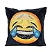 SNUG STAR Mermaid Sequin Pillow Case, Reversible Emoji Cushion Cover Changeable Face Pillowcases DIY Decorative Pillowcase for Sofa Home Decor 16 X 16(Helpless and Crying)