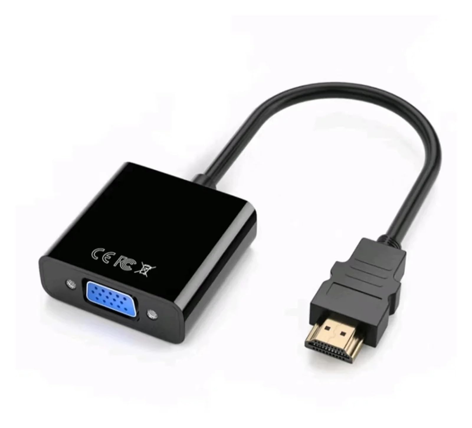 1080P HDMI to VGA Male to Female Adapter Converter for PC Laptop(Black)