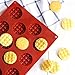 QELEG 2pcs Silicone Wax Melt Molds, 18 Cavities Mini Eggo Waffle Mold for Cookie, Chocolate, Candy and Gummy Mold