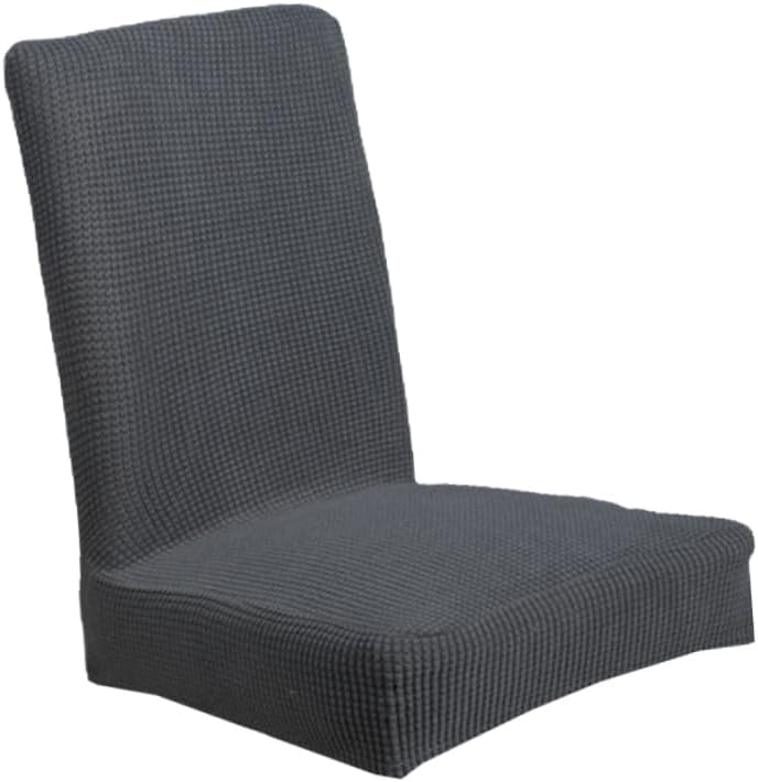 4pcs Elastic Stretch Chair Removable Seat Protectors for Dining Room Office Events Grey Fits Chairs Back Height