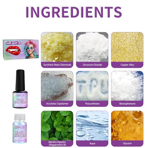 LMDGDS Tooth Gems Kit for Teeth Gems Kit with Light,128 Professional Tooth DIY Gem Kit Tooth Jewelry Gems Kit 2025 New for Man&Women, for Christmas Gifts