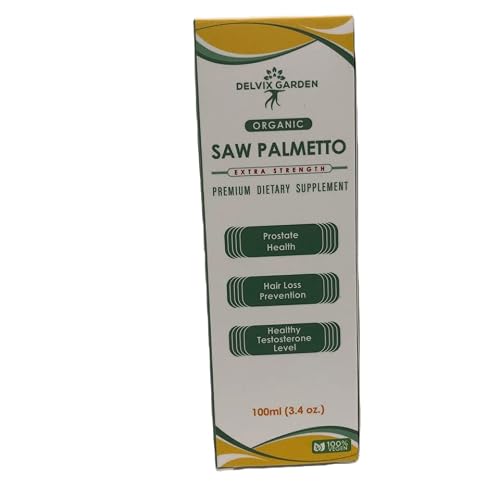 Delvix Garden Saw Palmetto Liquid Extract 100Ml Bottle: Months Of Supply Of Pure And Maximum Strength Saw Palmetto Liquid Extract #TOP1