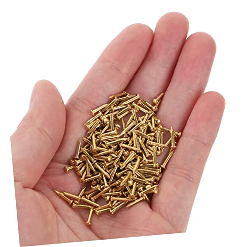 Clavos decorativos de latón redondos GLEAVI, 200 piezas para muebles y proyectos artesanales miniatura 4