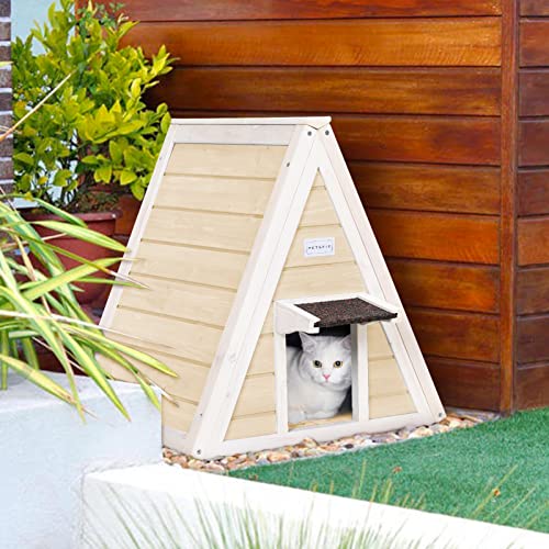 Petsfit Cat House Rabbit Hutch For Outdoor Indoor Cats Weatherproof, Outside Feral Cat Shelter With Escape Door #TOP8