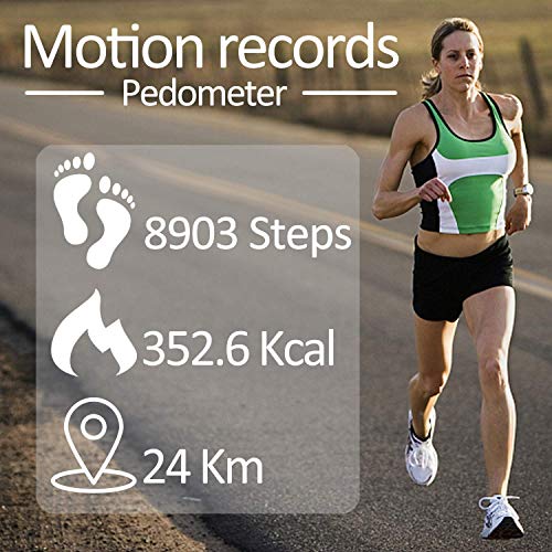 Smart Watch Fitness Tracker with Heart Rate Blood Pressure Monitor for Men Women Kid Outdoor Sport Watch with Pedometer Activity GPS Tracker Calorie Sync Phone Prime Summer Holiday Travel Gifts