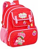 Mochila de Costas Moranguinho Clio 4 Compartimentos 2 Bolsos Rosa (Vermelha)