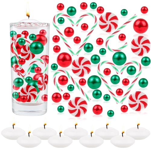 10149 Pcs Christmas Vase Filler Red Green Candy Cane Pearl