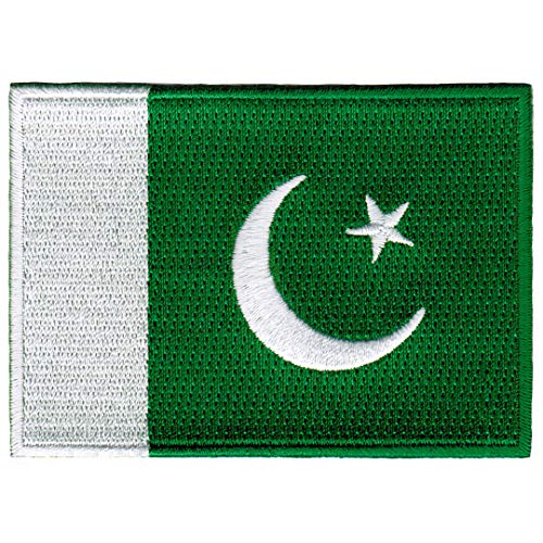 Cypress Collectibles - Pakistan Flag Patch - Premium Embroidered AppliquÃ© - Asian Country Iron On Patches - Dimensions: 3.5